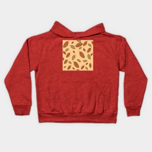 Orange fall leaves motif Kids Hoodie